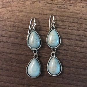 Lucky Brand Drop Earring Turquoise Stone
